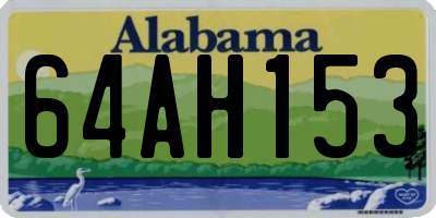 AL license plate 64AH153