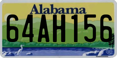 AL license plate 64AH156