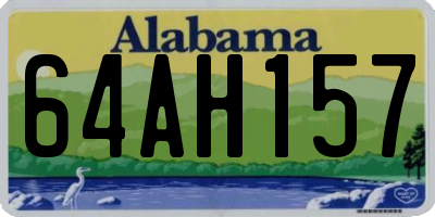 AL license plate 64AH157