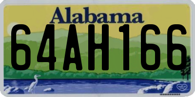 AL license plate 64AH166