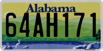 AL license plate 64AH171