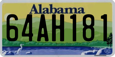 AL license plate 64AH181