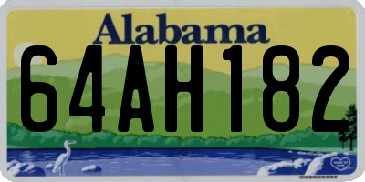AL license plate 64AH182