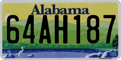 AL license plate 64AH187