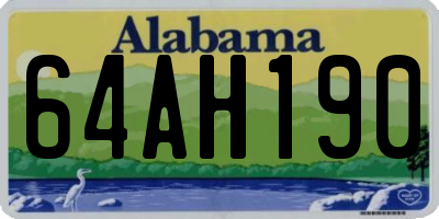 AL license plate 64AH190