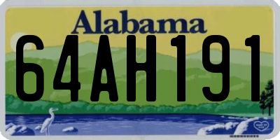 AL license plate 64AH191