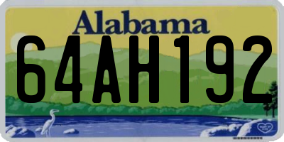 AL license plate 64AH192