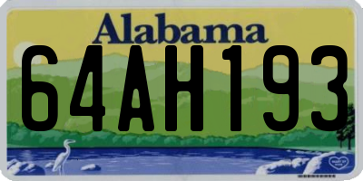 AL license plate 64AH193
