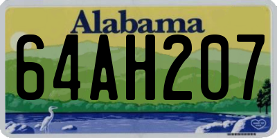 AL license plate 64AH207