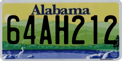 AL license plate 64AH212