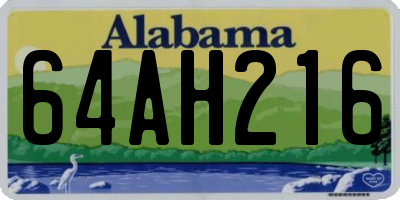AL license plate 64AH216