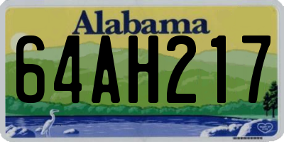 AL license plate 64AH217