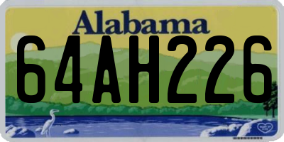 AL license plate 64AH226