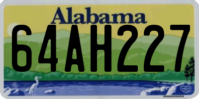 AL license plate 64AH227