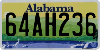 AL license plate 64AH236