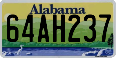 AL license plate 64AH237