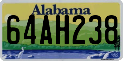 AL license plate 64AH238