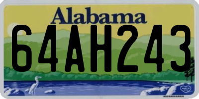 AL license plate 64AH243