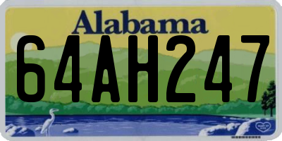 AL license plate 64AH247