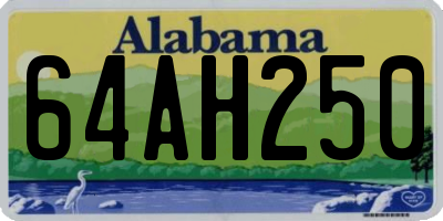 AL license plate 64AH250