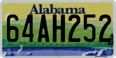 AL license plate 64AH252
