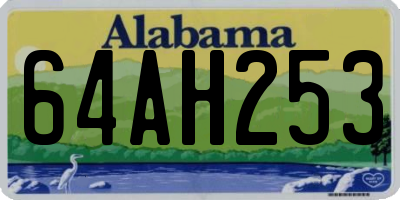 AL license plate 64AH253