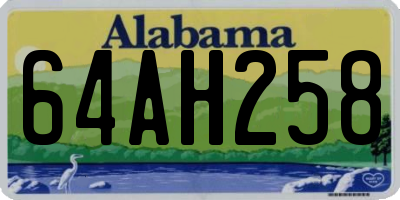 AL license plate 64AH258