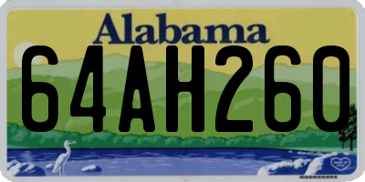 AL license plate 64AH260