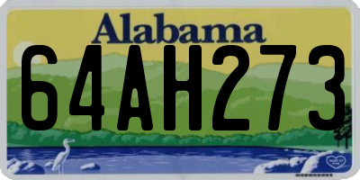 AL license plate 64AH273
