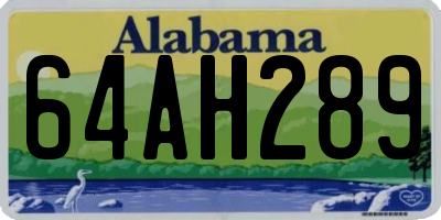 AL license plate 64AH289