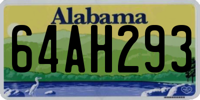 AL license plate 64AH293