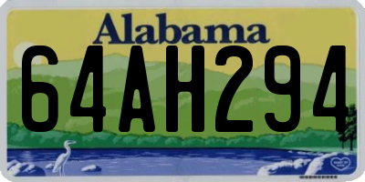 AL license plate 64AH294