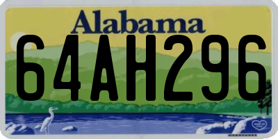 AL license plate 64AH296