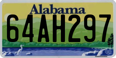 AL license plate 64AH297