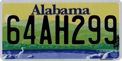 AL license plate 64AH299