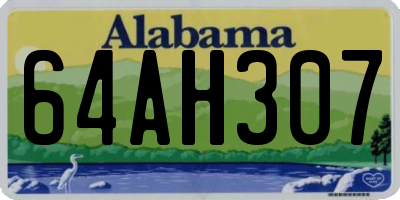 AL license plate 64AH307
