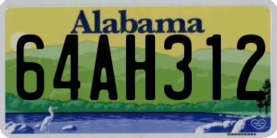 AL license plate 64AH312