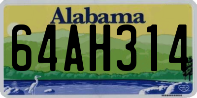 AL license plate 64AH314
