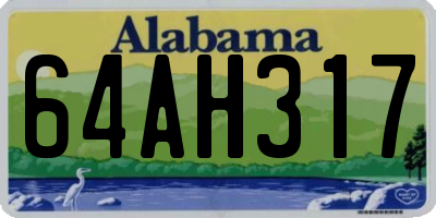 AL license plate 64AH317