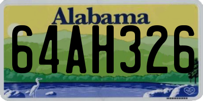AL license plate 64AH326