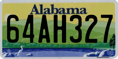 AL license plate 64AH327