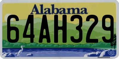 AL license plate 64AH329