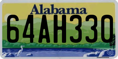 AL license plate 64AH330