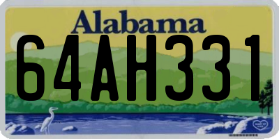 AL license plate 64AH331