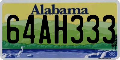AL license plate 64AH333