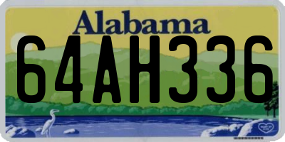 AL license plate 64AH336