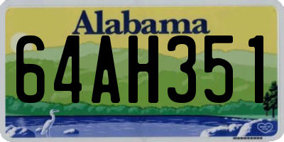 AL license plate 64AH351