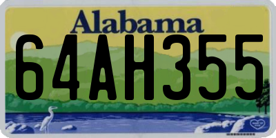 AL license plate 64AH355