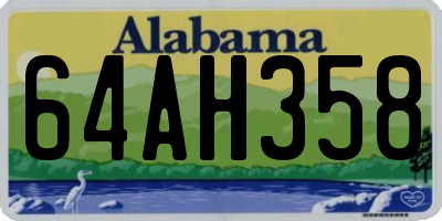 AL license plate 64AH358