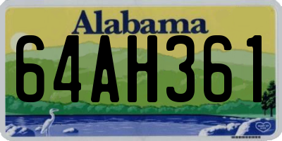 AL license plate 64AH361